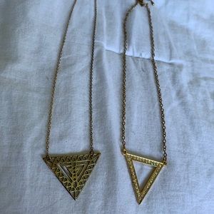 BUNDLE- 2 Triangle Necklaces!